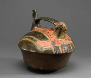 Falcon Vessel, Late Paracas, 300-200 BC